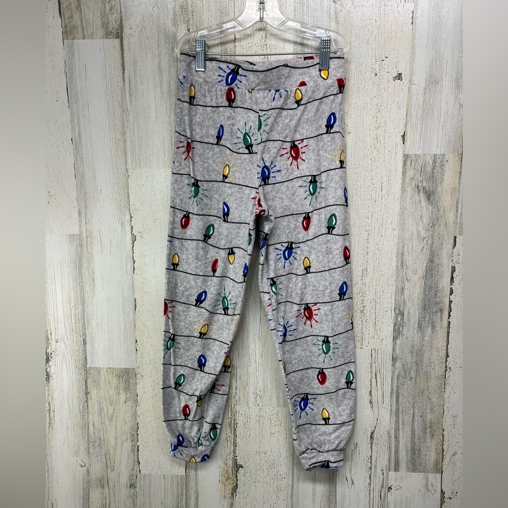 Holiday FamJams Lightly Brushed Fleece Christmas Light Bulb Pajama Set Kids M 8 - Picture 2 of 7